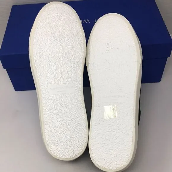 STUART WEITZMAN BLACK SUEDE JASPER TENNIS SHOES NEW IN BOX + DUST BAG SZ 6.5 - Picture 4 of 6